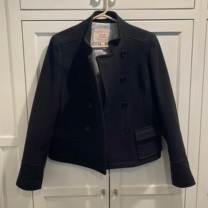 Brooks Brothers Navy Blue Wool Coat Size 8